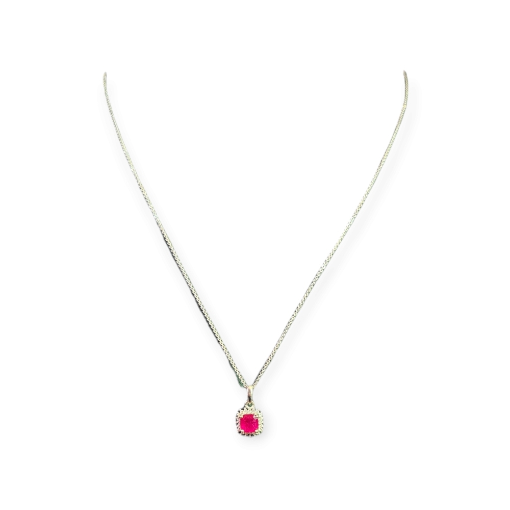 Ruby and Zircon Necklace